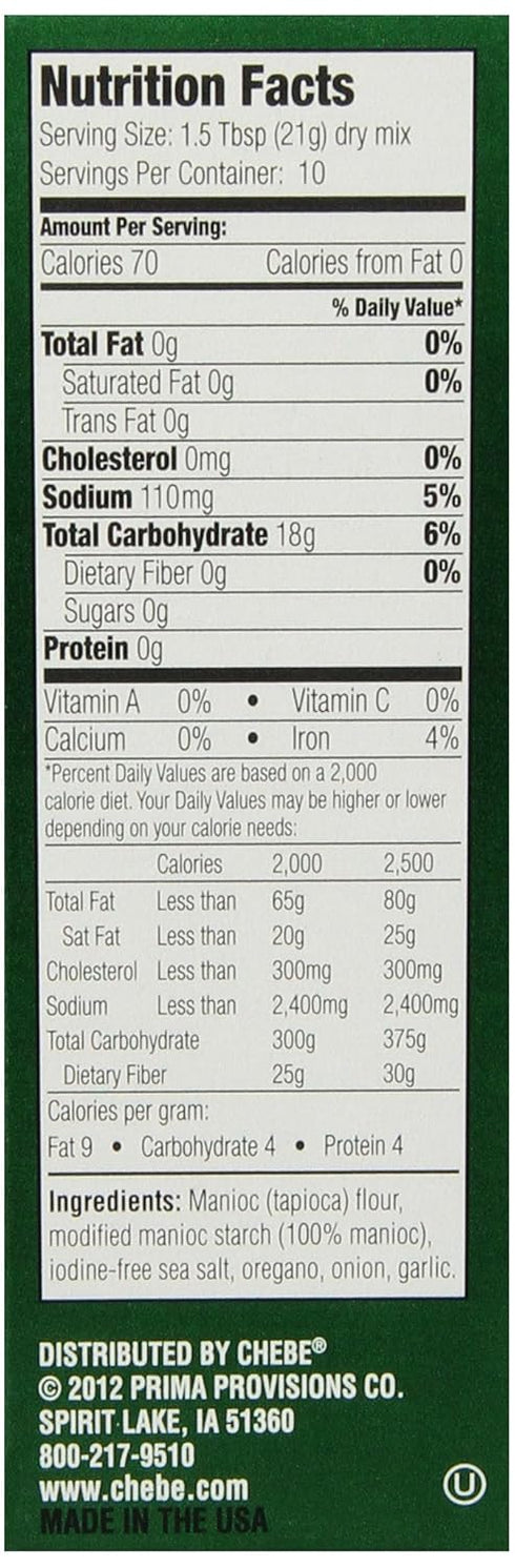 Chebe 7.5OZ MIX PIZZA CRUST GFWF