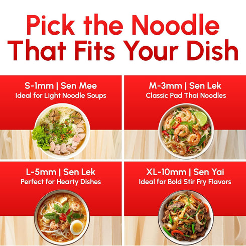 16 Pack 4 Rice Stick Noodles for Pho, Stir Fry, Pad Thai, Chow Fun, Ounce Each
