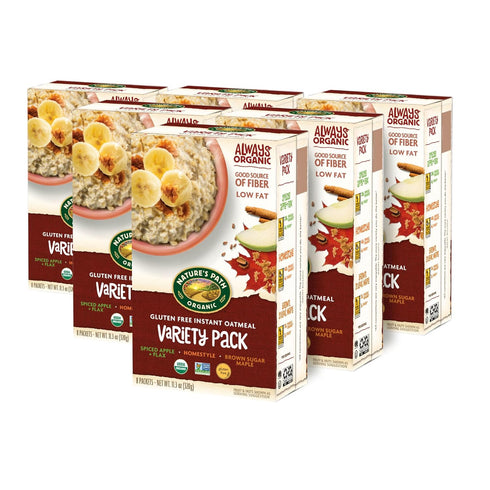 Pack 11.3 oz (Pack 6), Nature's Path Organic Variety Oatmeal, of Gluten Free, Non-GMO