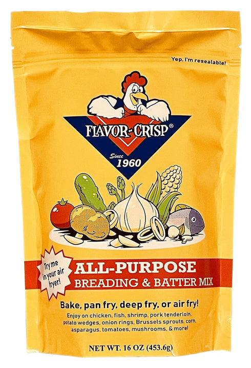 Flavor-Crisp All-Purpose Breading & Batter Mix for Chicken, Fish, Vegetables, Pork, Seafood,