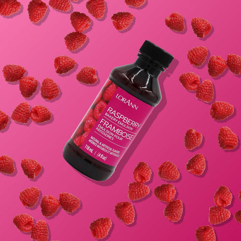 LorAnn Oils Raspberry Bakery Emulsion, 4 Oz - Ideal for Cakes, Cookies & Desserts