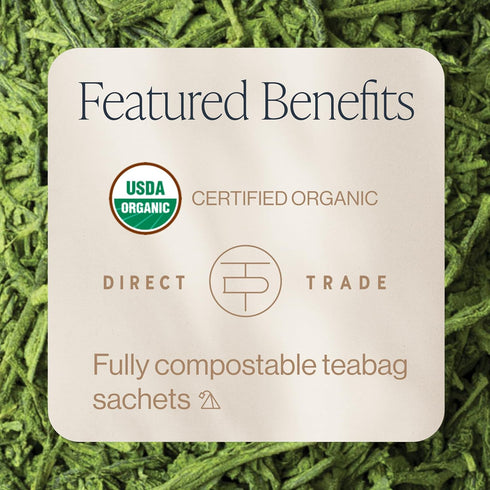 50 Count Rishi Tea Matcha Super Green Japanese Tea - Organic, Caffeinated Sachet Bags, Umami, Antioxidant Rich Sencha