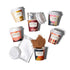 Set Packaging, Set 6 Bombombs Hot Chocolate Mix Gift in Mini Cup Flavors Include Double Chocolate, French Vanilla
