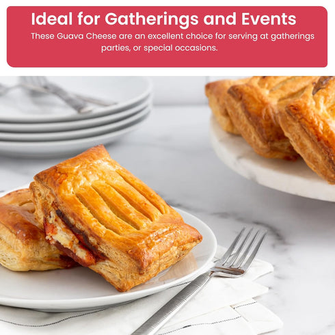 Oven Delights (4oz) Pack 12 Guava Cheese Croissant - Bakery fresh - Breakfast Pastries - Individually Wrapped