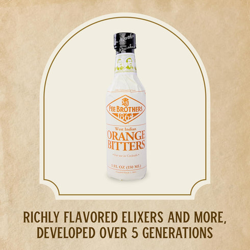 5 oz Fee Brothers West Indian Orange Cocktail Bitters - Aromatic Cocktail Mixer & Concentrated Flavoring, Gluten Free