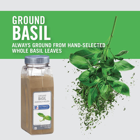 McCormick Culinary Ground Basil, 12 oz - Basil Leaf Powder for Tomato-Based Sauces, Roasted Chicken, Pizza & More