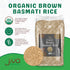 4 Jiva Organic Brown Basmati Rice Pound Bag - Premium Quality from India