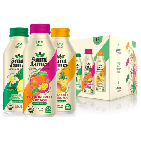 Saint James Iced Tea - Organic Green Tea - Non GMO, Gluten