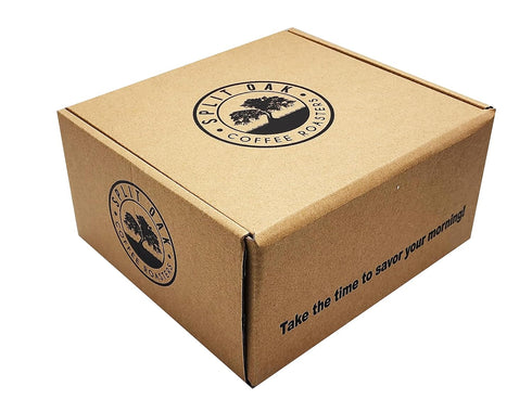 Pack 9 2oz Split Oak Coffee Roasters Gourmet Gift Box Whole Bean Variety Gift Box, Medium Roast Coffees from Around the