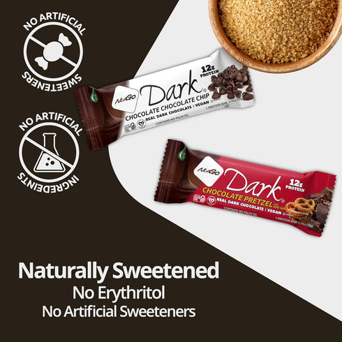 1.76 oz., 12-Count Nugo Dark Chocolate Pretzel Bar with Sea Salt