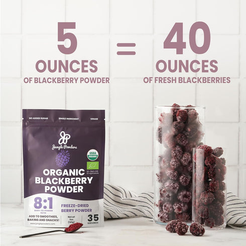 Jungle Powders Organic Blackberry Powder Freeze Dried Apricot Powder Fruit Bundle Bag USDA Certified Freeze Dried