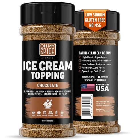 Ice Cream Topping Chocolate Powder Mix - Gluten Free & Low Sodium