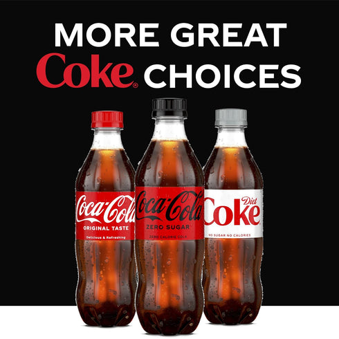16.9 oz, 12 Pack Coke Zero Sugar Diet Soda Soft Drink, fl
