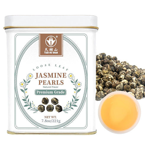 TIAN HU SHAN Jasmine Tea Jasmine Dragon Pearls Green Tea Loose Leaf