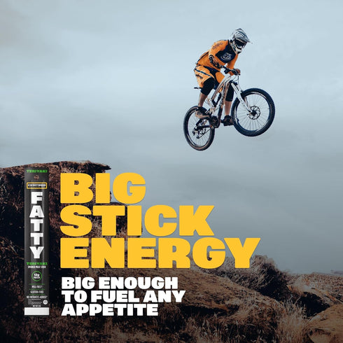 12g 2 oz. FATTY Meat Sticks, Made with Grass Fed Beef, Pork Raised Without Antibiotics, Protein Per Stick, Teriyaki
