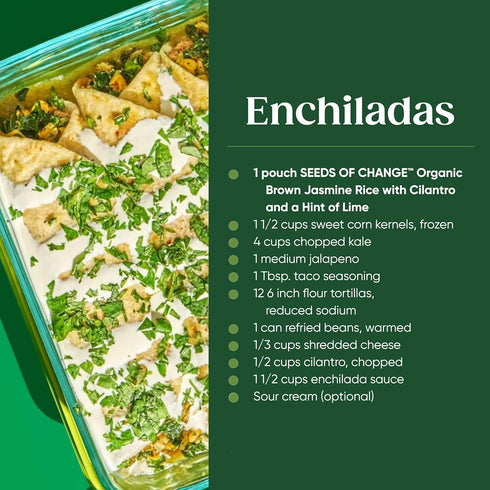 8.5 OZ SEEDS OF CHANGE Organic Brown Jasmine Rice with Cilantro Lime, Organic Food, Pouch