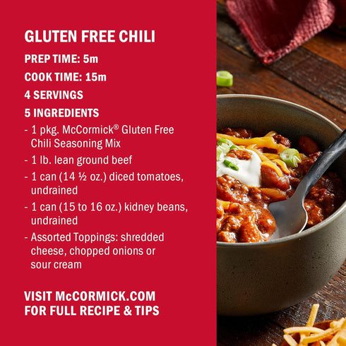1 Oz McCormick Gluten Free Chili Seasoning Mix