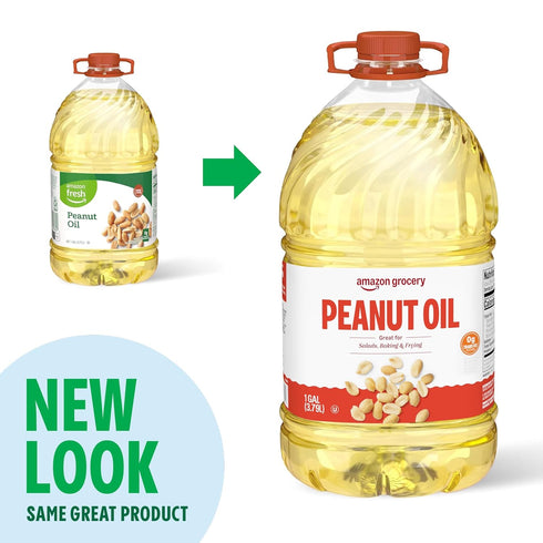 128 Oz, Pack 2 Packaging Amazon Grocery, Peanut Oil, Fl of (Previously Amazon Fresh, May Vary)