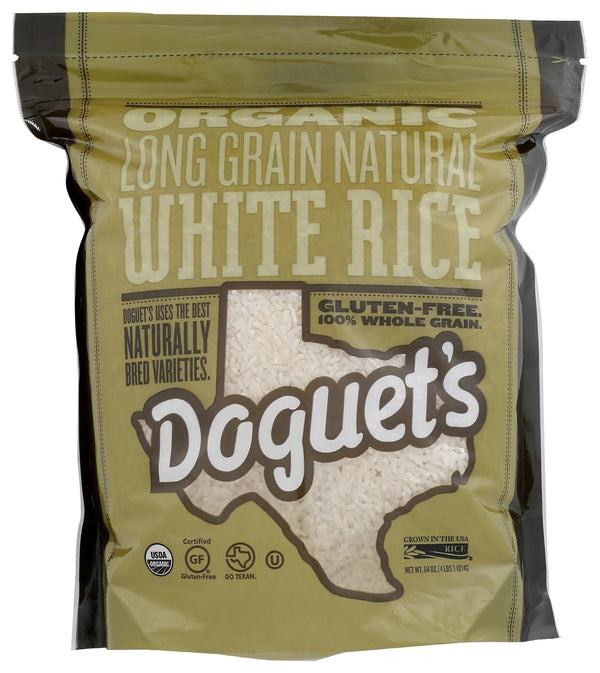 Doguet's, Rice White Long Grain Organic, 64 Ounce