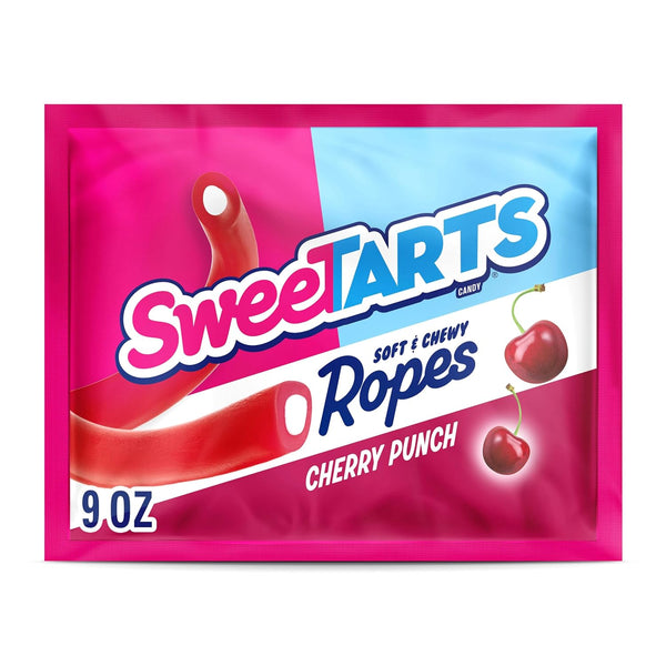 SweeTARTS Ropes, Candy, Cherry Punch, Soft and Chewy, 9 oz