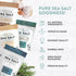 Set 4 Florida Pure Sea Salt Gift - Flavors Bundle with Garlic, Rosemary, Maple Bacon & Pure | Hand-Harvested