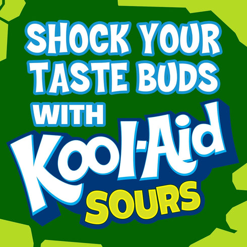 10 6 oz Kool-Aid Sours Artificially Flavored Drink, Pouches, for On-the-Go Hydration, Frostbite, Sour Candy Flavor, No