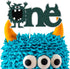 One Cake Topper Green Monster, Handmade 1st Birthday Cake Decor, Wedding Anniversary Baby Decoration