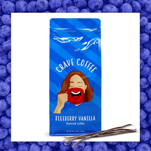 Pack 100% 10 Oz, Pack 6 Crave Beverages Flavored Ground Coffee Bag, Assorted Variety Flavorful and Fun Brew, Made