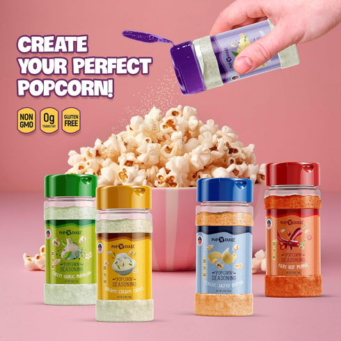 Popcorn Seasoning Variety Pack, 5 Gourmet Popcorn Flavoring Kit, 2.5 OZ