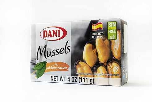 DANI Mussels in Pickled Sauce ( Escabeche) Canned 4 oz ( 110 g)