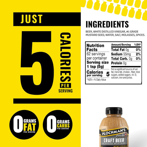 11 oz, Plochman, Craft Beer Mustard (Brickstone), Blended Mustard