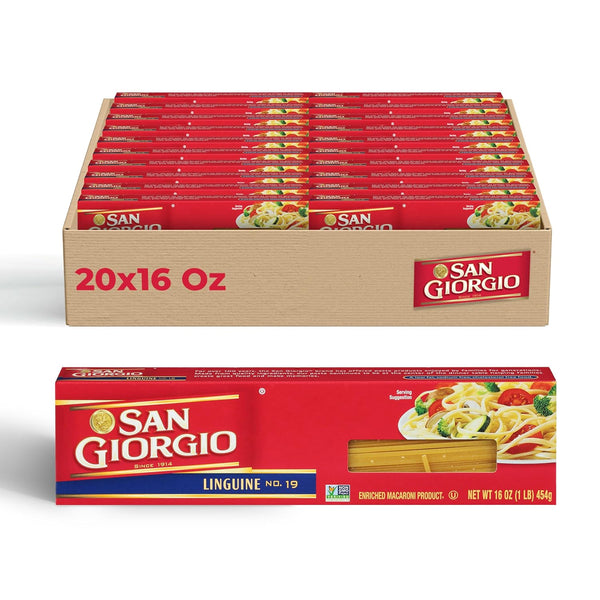 San Giorgio Linguine Pasta, 20 Pack (16 oz Boxes), Traditional Pasta Noodles