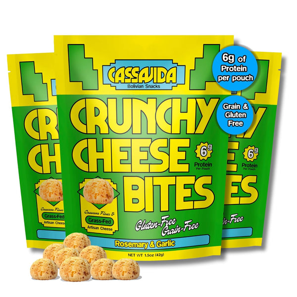 Cassavida Crunchy Cheese Bites Classic Cheese Flavor Gluten-Free Snack with Cassava &