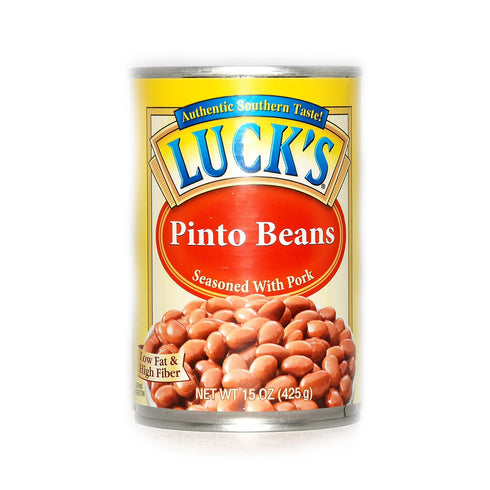 JFS 6 15 6 Pack, Lucks Pinto Beans With Pork - x Ounce Cans of Lucks Pinto Beans Canned, Canned Pinto Beans Bundled