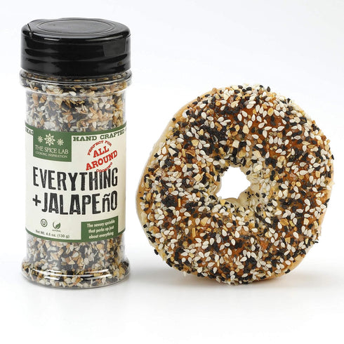 The Spice Lab Everything Bagel Seasoning Blend with Jalapeno, 4.6 oz. Shaker, Premium Gourmet PALEO and KETO Approved