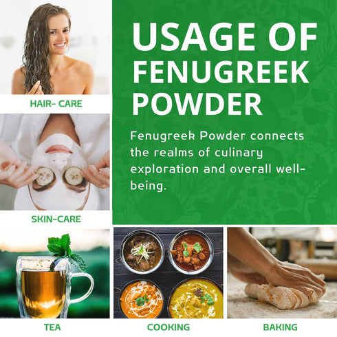 Jiva Organics Organic Fenugreek Powder, 7oz Bag - Gluten Free, Non-GMO, Pure Methi Powder from India