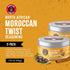 Sauce Goddess Moroccan Twist Fresh Spice Blend - Vegan All-Natural Spice Rub, Gluten Free, No Sugar, Low Sodium Seasonings and Spices for Cooking Lamb, Chicken, Salmon, and Vegetables - 2 (1.75g) Tin Cans