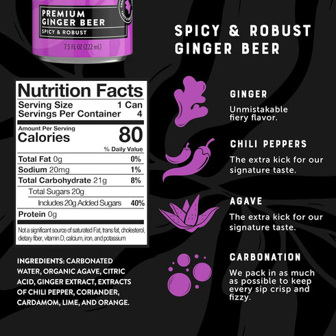Q Mixers Premium Ginger Beer, Cocktail Mixer Made with Real Ingredients, 7.5 Fl oz (Pack of 24)