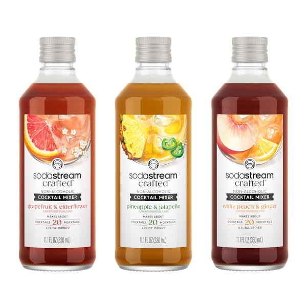 SodaStream Crafted Cocktail Mixers: Non-alcoholic mixers expertly crafted for sparkling cocktails &