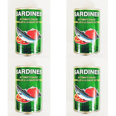 Generic Sardines in Tomato Sauce, 15 oz Can, Pack of 4