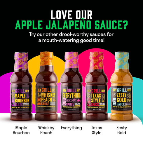 Hey Grill Hey | BBQ Sauce | Sweet and Spicy Sauce | BBQ Glaze | Pulled Pork, Ribs | Grilling Essentials | Apple