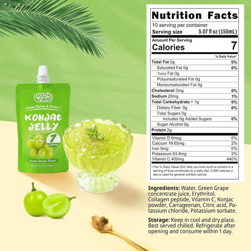 Pack, 20 Pack, 0 VOLO VERO Drinkable Konjac Jelly Variety Low Calories, Sugar, Vegan, Gluten Free, Keto, Vitamin C