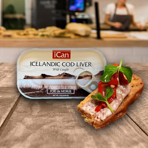 4.27oz pack 3 Wild Cod Liver Canned From Iceland