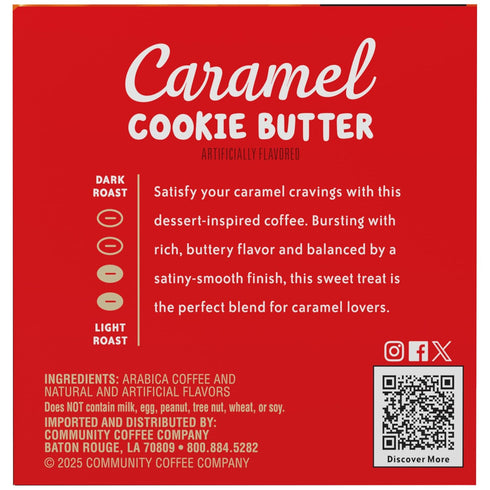Community 72 Count, 12 Count (Pack 6) Coffee Caramel Cookie Butter Flavored Medium Roast, Keurig K-Cup Coffee Pods