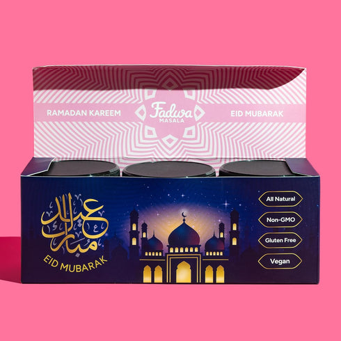 3-Pack Set Fadwa Masala Ramadan & Eid Gift - Salt & Sugar Free, Authentic Desi Spices for Pakistani & Indian Cooking