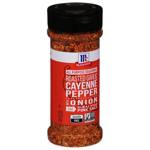 McCormick Roasted Garlic Cayenne Pepper with Onion and Himalayan Pink Salt, 5.51 oz All Purpose Seasoning