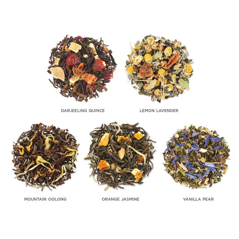 15 Tea Forte Single Steeps Loose Leaf Tea Sampler, Assorted Variety Tea Box, Single Serve Pouches, Lotus Tea