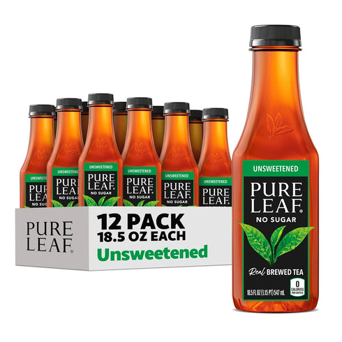 Pure Leaf Iced Tea, Unsweetened Real Brewed Tea, Zero Sugar & Zero