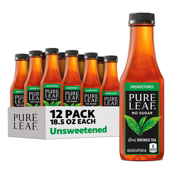 Pure Leaf Iced Tea, Unsweetened Real Brewed Tea, Zero Sugar & Zero