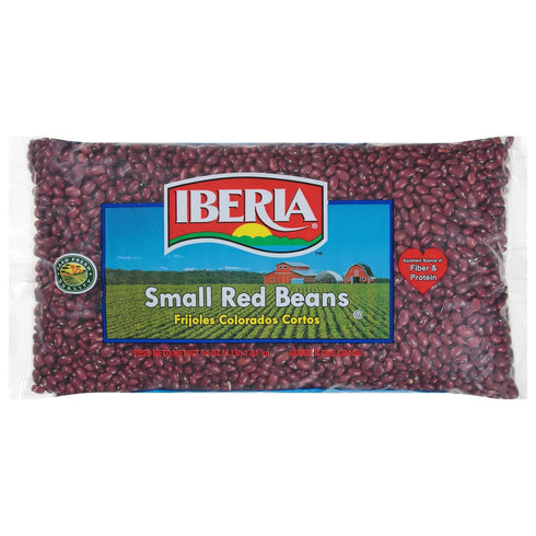 4 lb, Iberia Small Red Beans, Long Shelf Life Small Red Beans with Easy Storage, Rich in Fiber & Potassium, Low